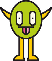 funny monster character illustration