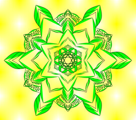 green christmas star