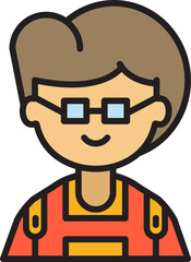 Obraz na płótnie Canvas boy character avatar illustration