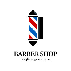 i letter with baber shop symbol logo template illustration. suitable for baber shop 