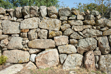 granite stone walls fence in Madrid declared a world heritage site by UNESCO