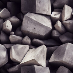 Seamless Large stone chunks
