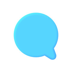 3D blue speech bubble icon