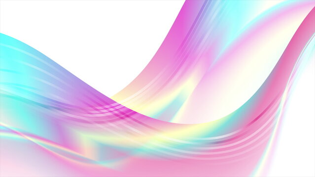 Colorful holographic foil abstract liquid waves background