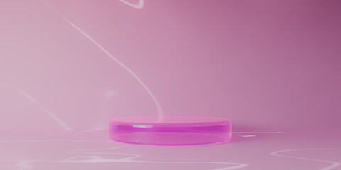 3d Jelly Podium. Geometric shape. cosmetic concept. Abstract background. 3d render illustration
