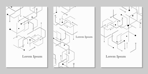 幾何学 抽象 白 黒 科学 背景 セット