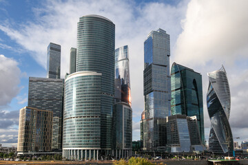 Fototapeta na wymiar Moscow city in sunny day
