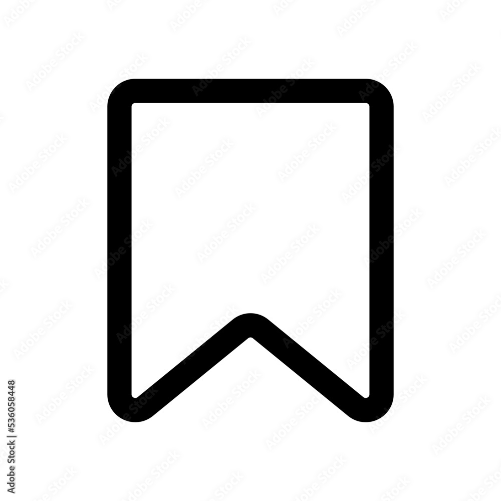 Poster rounded and simple bookmark icon. browser and book label and marker. vector.