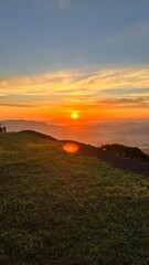 sunset in the mountains