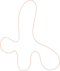 Abstract organic outline frame shape vector illustration. Minimalistic liquid form border, organic stain or geometric rim spot for modern abstract design or trendy fashion pattern