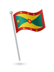 Grenada flag - obrazy, fototapety, plakaty