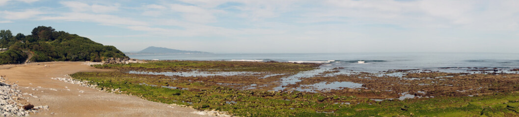 Panorama sur la plage de Guethary-Pays Basque-France