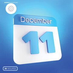 Calendar 11 December 3d premium