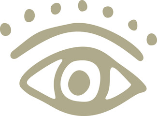 Obraz premium Abstract organic human eye shape illustration. Minimalistic liquid form face part, organic or geometric eyeball for modern abstract design or trendy fashion pattern