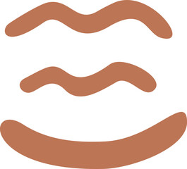 Abstract organic human lips shape illustration. Minimalistic liquid form face mouth, organic or geometric kiss symbol for modern abstract design or trendy fashion pattern