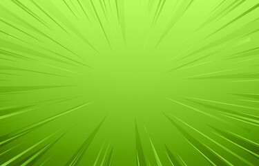 empty green comic style zoom lines background