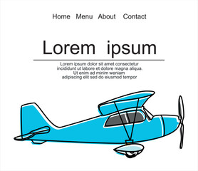 plane line icon on white background