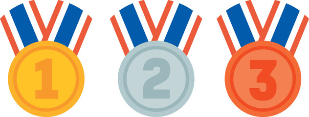 medals icon vector in white background