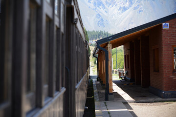 old train station of esquel and la trochita in patagonia argentina