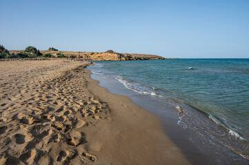 The beautiful and wild beach of Eloro in Sicily