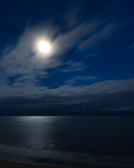 Fototapeta na wymiar Moon over Myrtle Beach