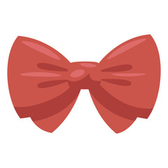 Red Bow ribbon cartoon style vector art