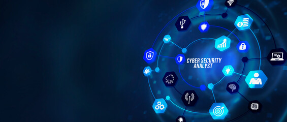 Internet, business, Technology and network concept. Cyber security data protection business technology privacy concept. 3d illustration