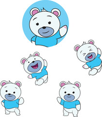 Cute Polar Cartoon Illustration