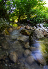 Montella, Avellino, Italy. Hiking path near the Tannera's source (Fiumara di Tannera).