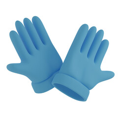 3D Hand Gloves Illustration