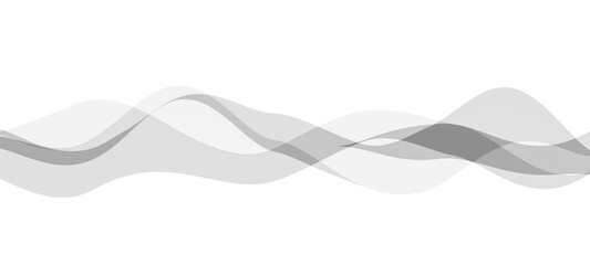 Fototapeta premium Abstract wallpaper with gray waveform or sound waves isolated on white background with copy space for text