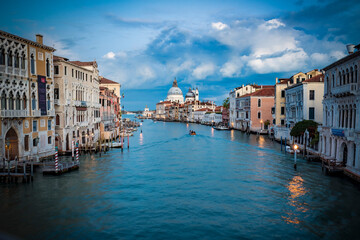 Fototapeta na wymiar Classic view of Venice across the Grand canal