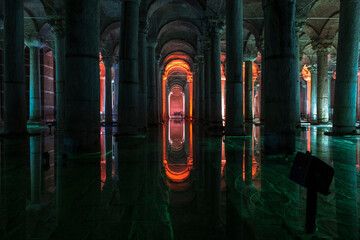 Yerebatan Saray - Basilica Cistern in Istanbul. it is one of favorite tourist attraction in...