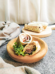 healty sandwich background, fresh sandwich for breakfast