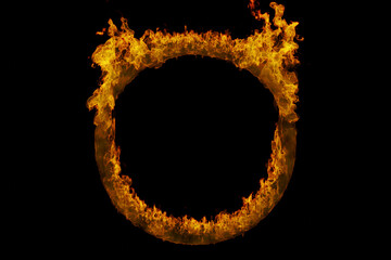 炎の輪の3Dイラスト