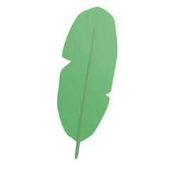 3D Banana Leaf Illustration