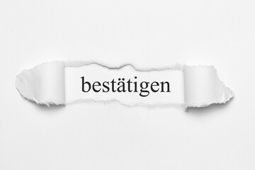 bestätigen