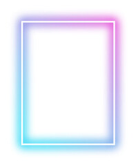 Rectangle Neon Futuristic sign frame
