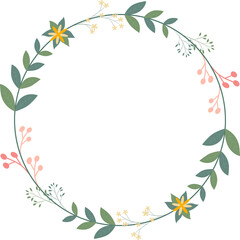 Floral Wreath Frame