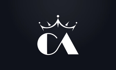 King crown logo design vector and extra bold queen symbol