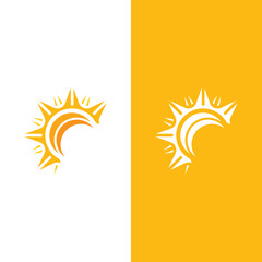 Creative sun concept logo illustration