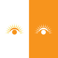 Creative sun concept logo illustration