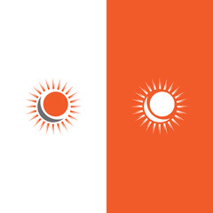 Creative sun concept logo illustration