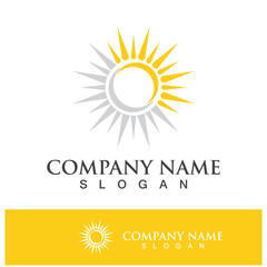 Creative sun concept logo illustration
