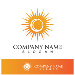 Creative sun concept logo illustration