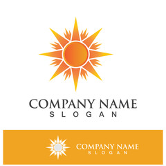 Creative sun concept logo illustration