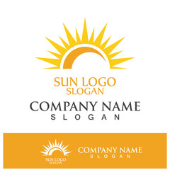 Creative sun concept logo illustration