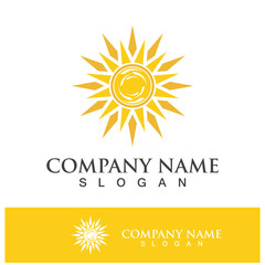 Creative sun concept logo illustration