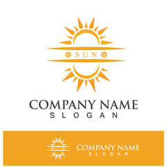 Creative sun concept logo illustration