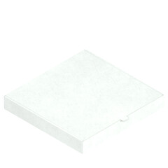 3d rendering illustration of a closed pizza box